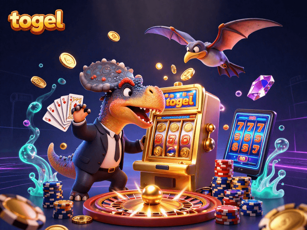 Catch a jackpot and win big with togel amidst cascading coins in this dynamic casino scene.