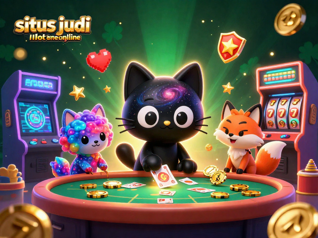 Pemain menikmati permainan di situs judi slot online terpercaya sambil mengejar jackpot dengan grafis menarik dan simbol keberuntungan.