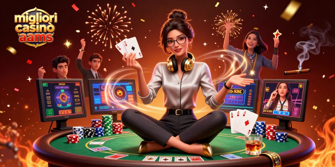 Vivi l'emozione con i migliori casinò online non AAMS presentati in una vivace scena di gioco 3D.