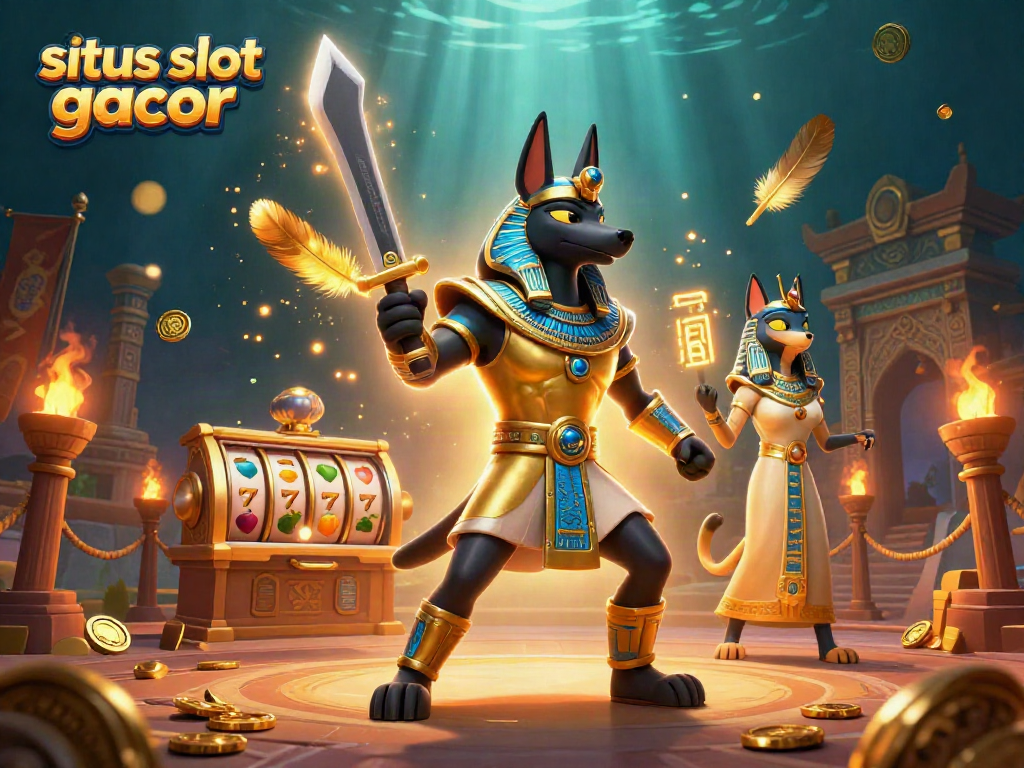 Experience exciting gameplay at situs slot gacor with Anubis and Bastet amidst thrilling slot elements.