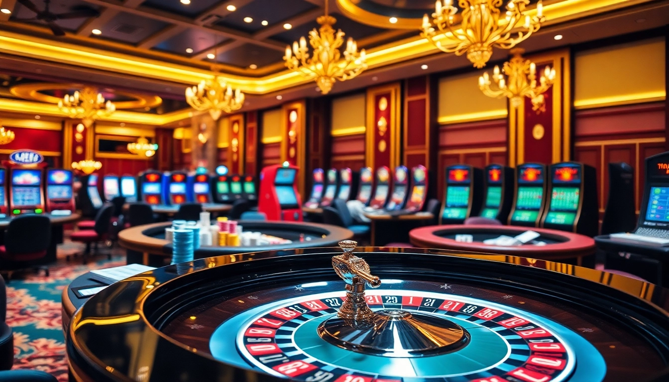Cổng Game DEBET showcases vibrant roulette action and luxurious casino elements.