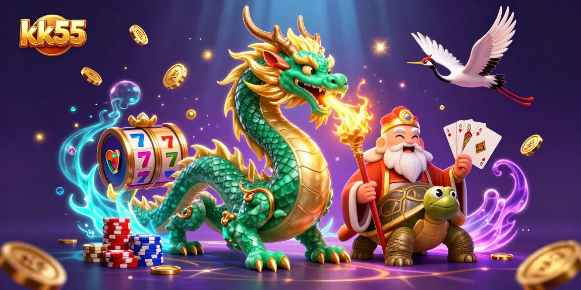Experience thrilling wins with kk55 in this vibrant casino adventure scene.