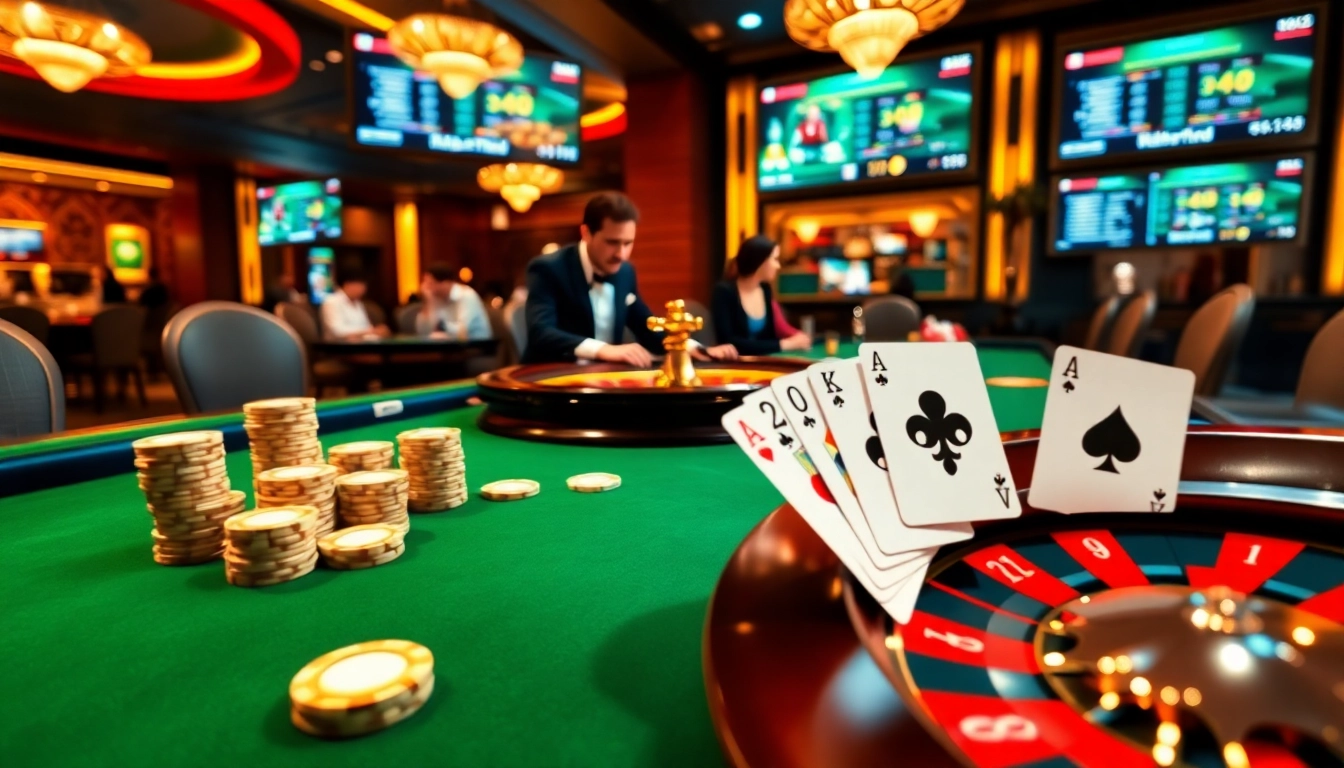 Experience the thrill of gambling at https://go999.de.com with vibrant poker chips and a dazzling roulette wheel.