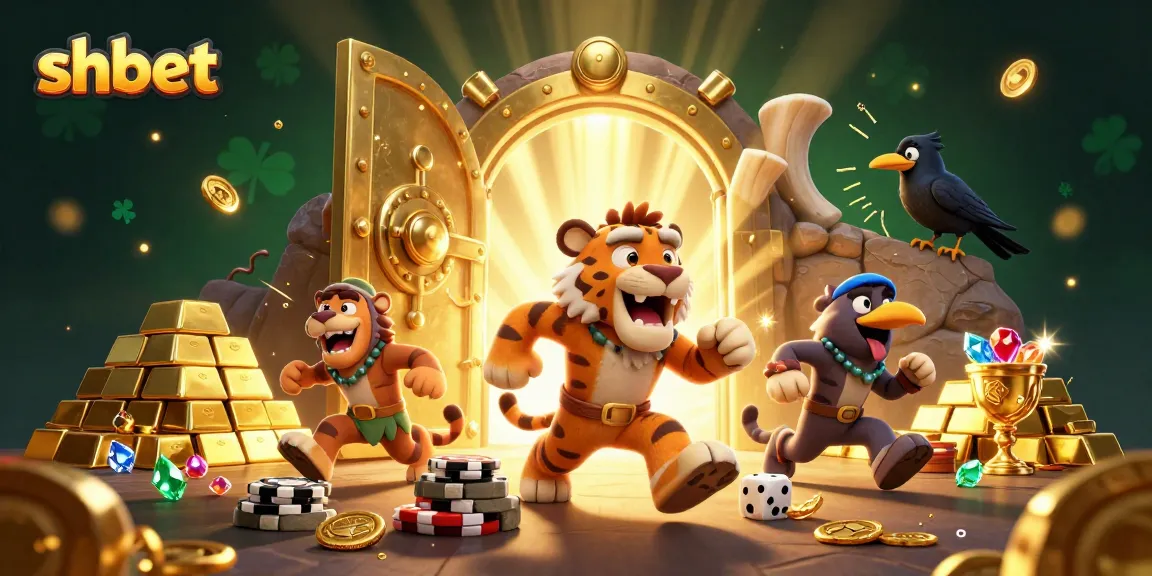 Experience thrilling slots at shbet with vibrant casino treasures illustrated in 3D.
