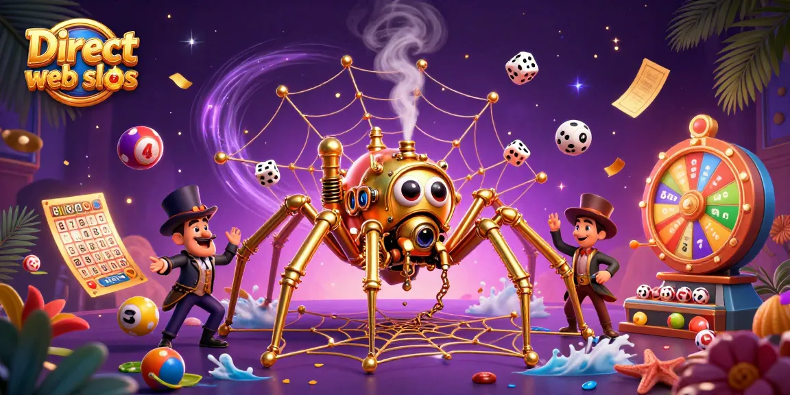 Engage in dynamic action with Direct web slots as colorful elements collide in a vibrant 3D scene.