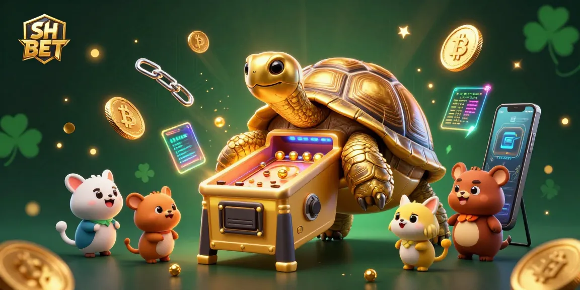 Experience thrilling gameplay with SH BET's giant tortoise pinball casino scene filled with vibrant energy.