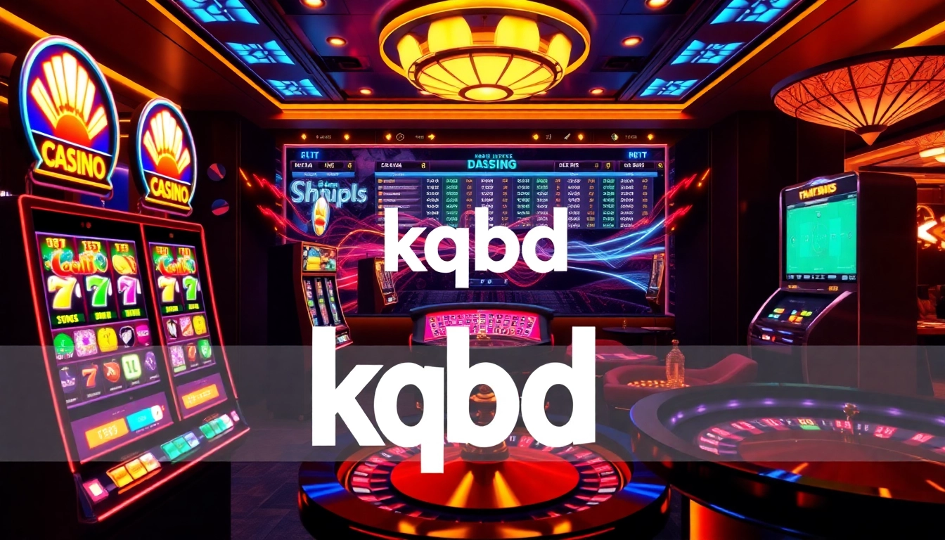 KQBD online casino showcasing vibrant slot machines and betting slips for thrilling gaming experiences.
