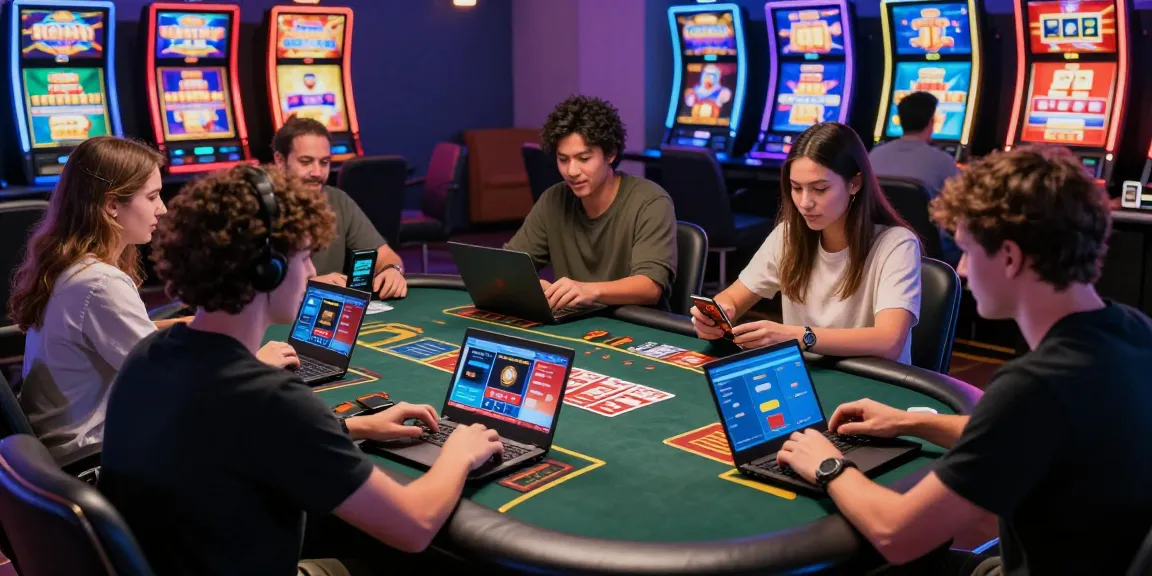 Exciting scene at credit card casinos at jumpspace.org.uk with players enjoying games and showcasing payment options.