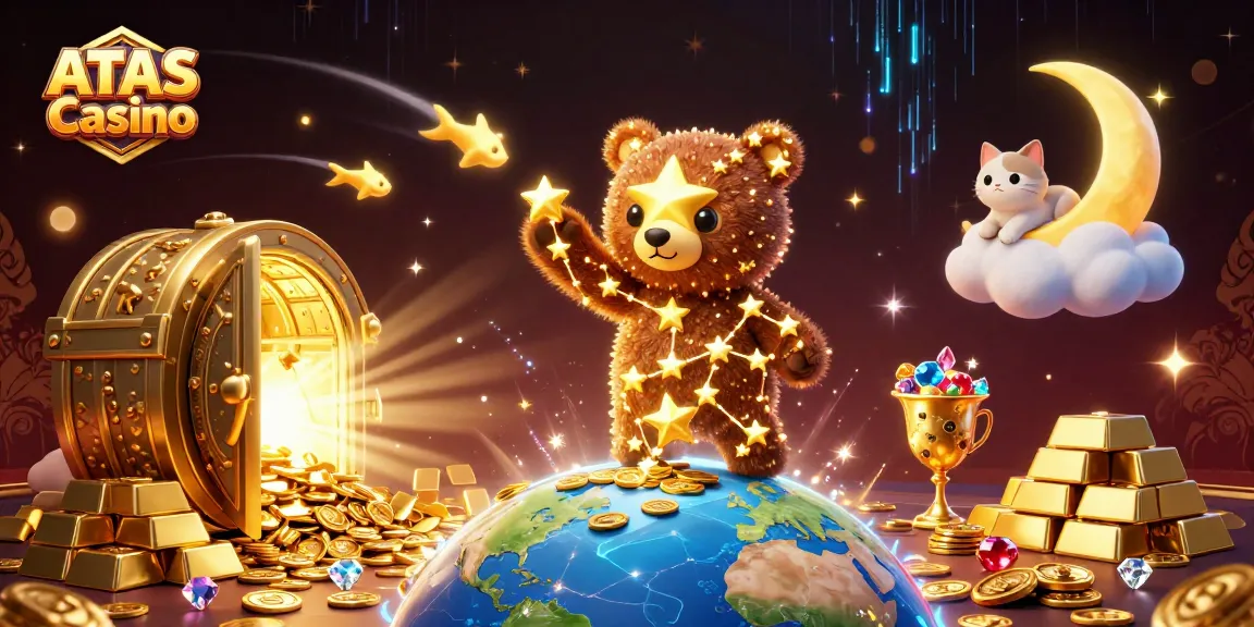 Engage in thrilling adventures at ATAS Casino featuring treasure, stars, and magical characters.