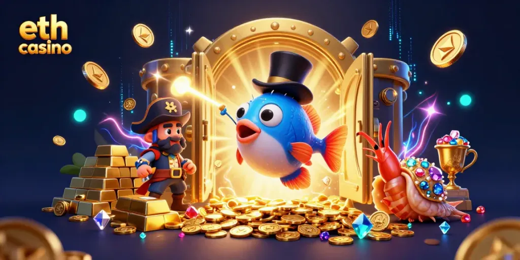 Engage with the eth casino atmosphere filled with treasure and Ethereum rewards.
