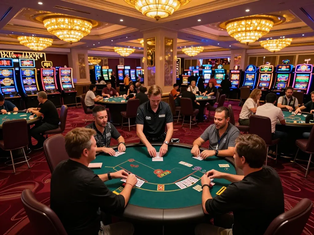 X88.COM players engaging in strategic poker action at a luxurious casino table