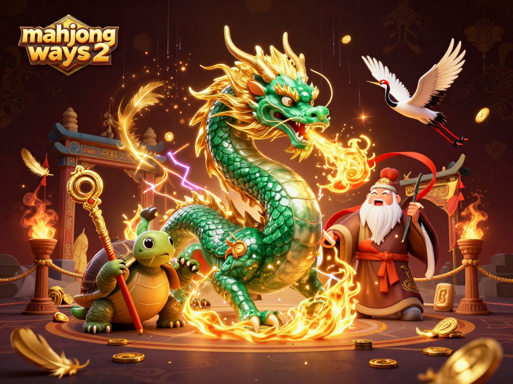 Experience the excitement of mahjong ways 2 with vibrant dragons, lucky cranes, and dynamic casino elements.