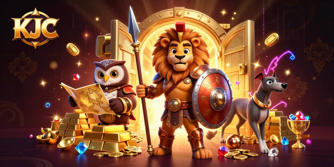 KJC delivers thrilling gaming experiences with engaging characters, treasure elements, and dynamic casino-themed visuals.