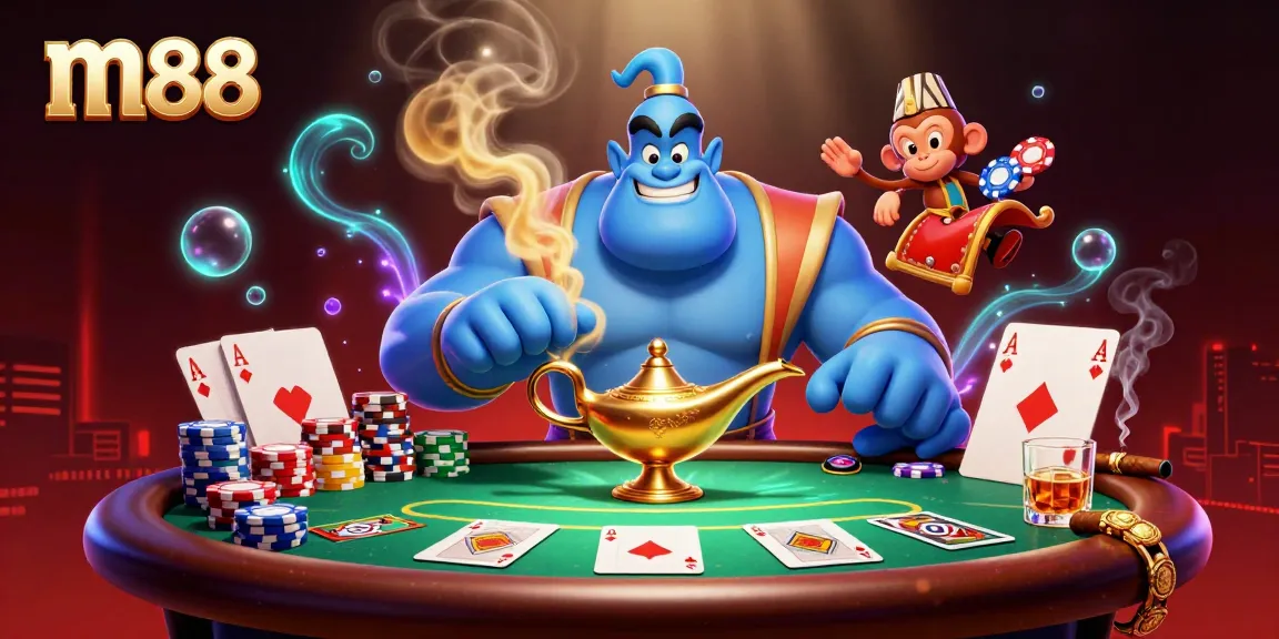 Menang besar di m88 dengan aksi poker yang mendebarkan dan elemen kasino yang cerah.