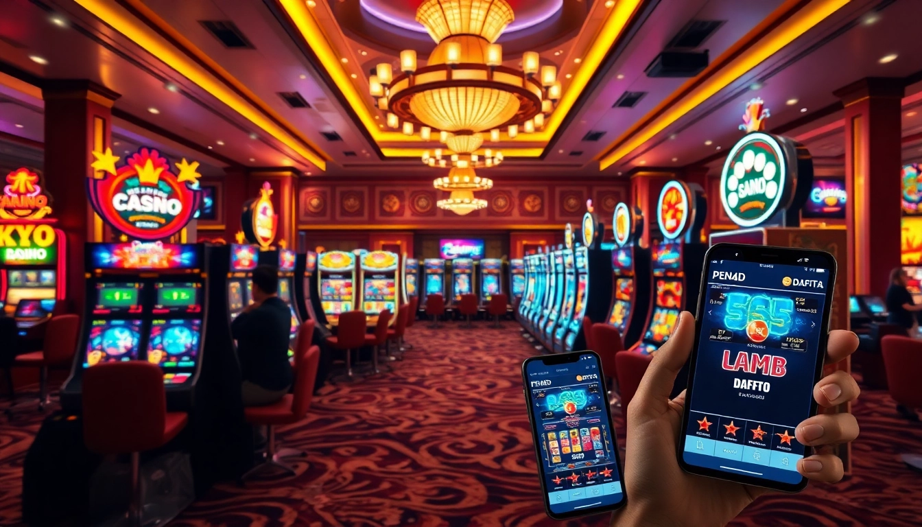 PEN4D daftar players enjoying engaging slot machines in a luxurious casino atmosphere.