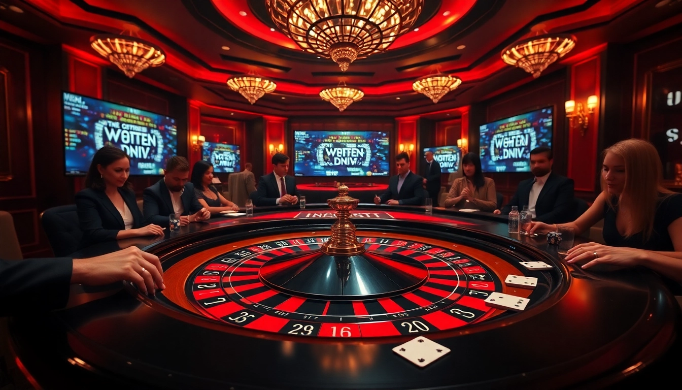 Engaging gamblers at a roulette table inspired by hidden wiki dark web visuals.