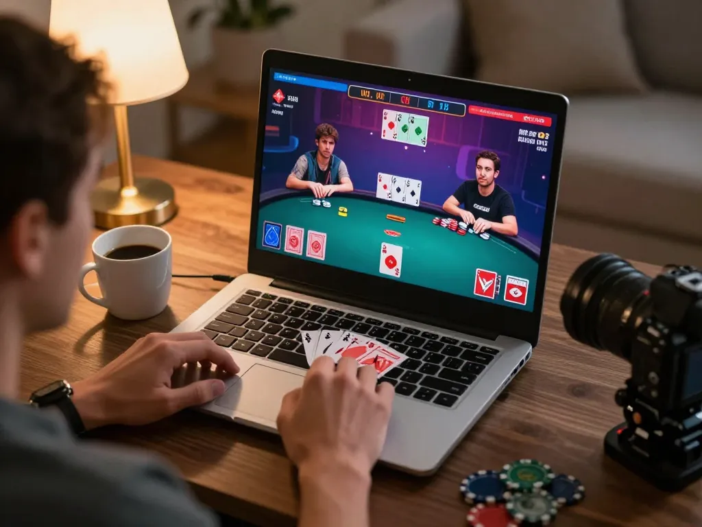 Engaged player making strategic poker moves on https://tairikvip.co while enjoying a cozy gaming atmosphere.