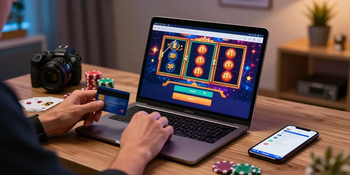 Engaging scene at https://alsbury.co.uk/ showcasing a player using credit card payments at an online casino