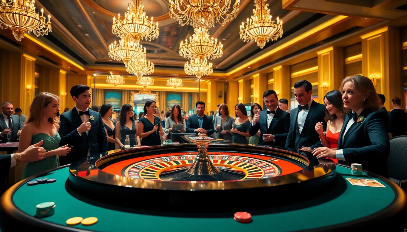 Experience thrilling gameplay at 999BET casino with vibrant gaming tables and excited players.