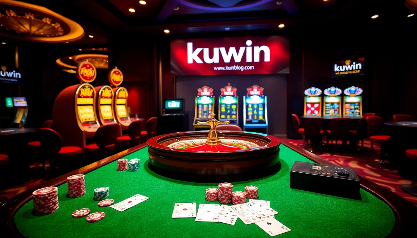 Experience thrilling gambling at https://kuwinblog.com/ with an exciting roulette table scene.