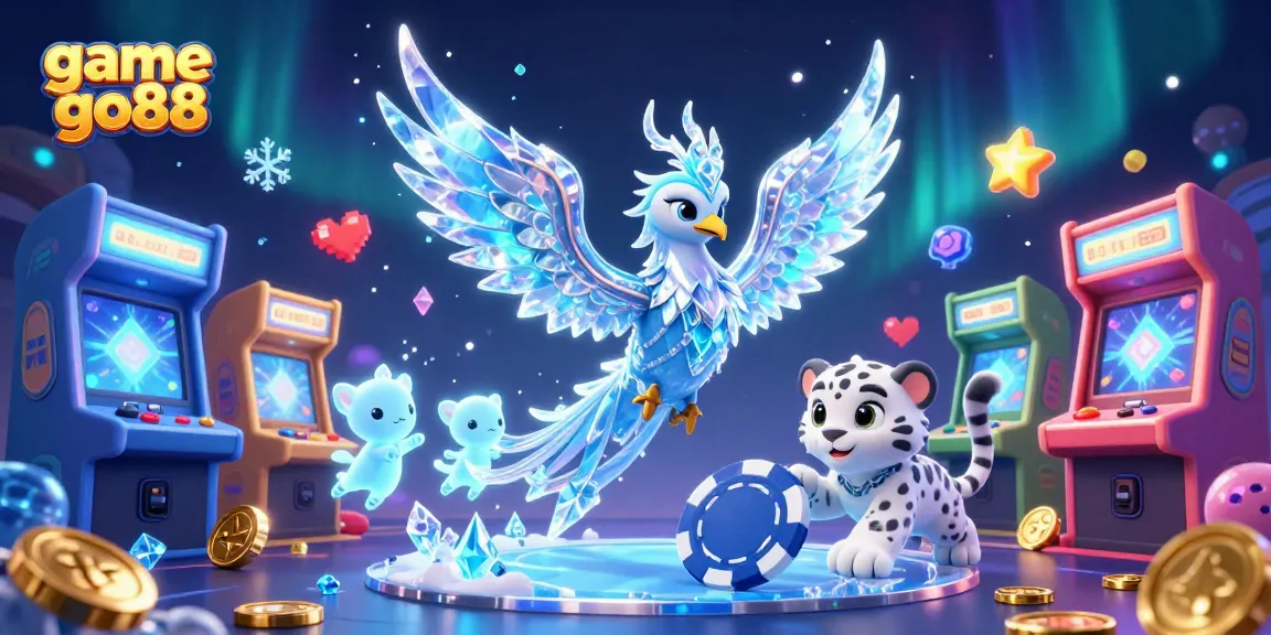 Engage with game go88 in this vibrant casino-themed illustration featuring fantasy elements.