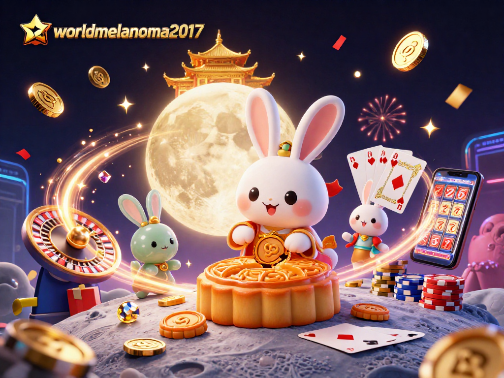 Engage with exciting gameplay at worldmelanoma2017, witnessing the moon rabbit reveal poker chips.