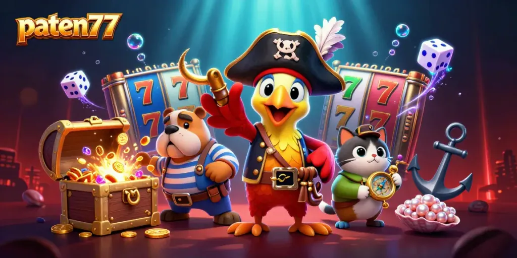 Engage in thrilling gameplay at paten77 with vibrant slots, pirate characters, and treasure!