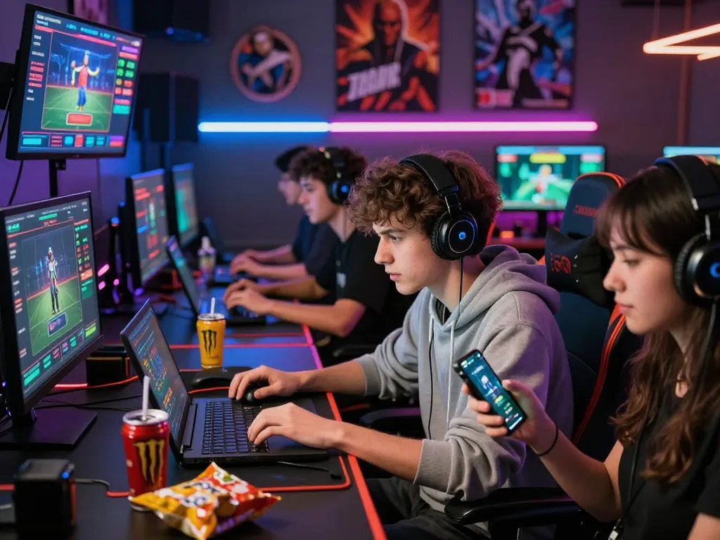 Exciting scene of players engaged with the hm88 net online gaming platform, showcasing vibrant gaming environment and competitive atmosphere.