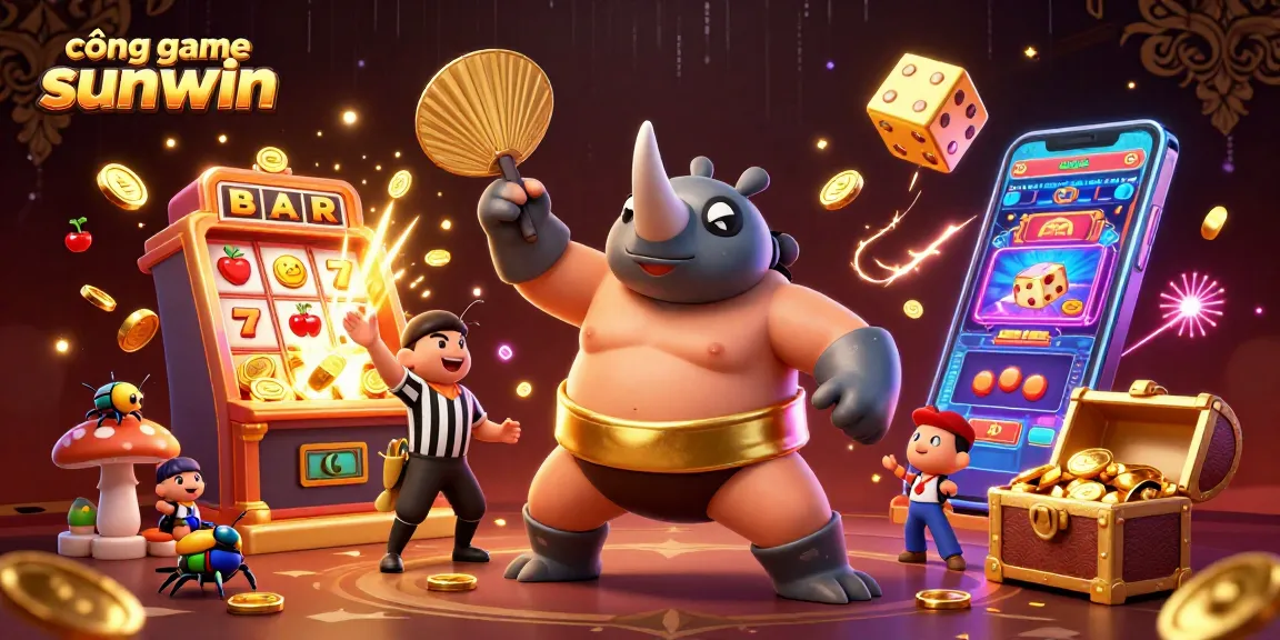 Experience the thrilling world of cổng game sunwin with 3D characters enjoying vibrant casino gameplay.