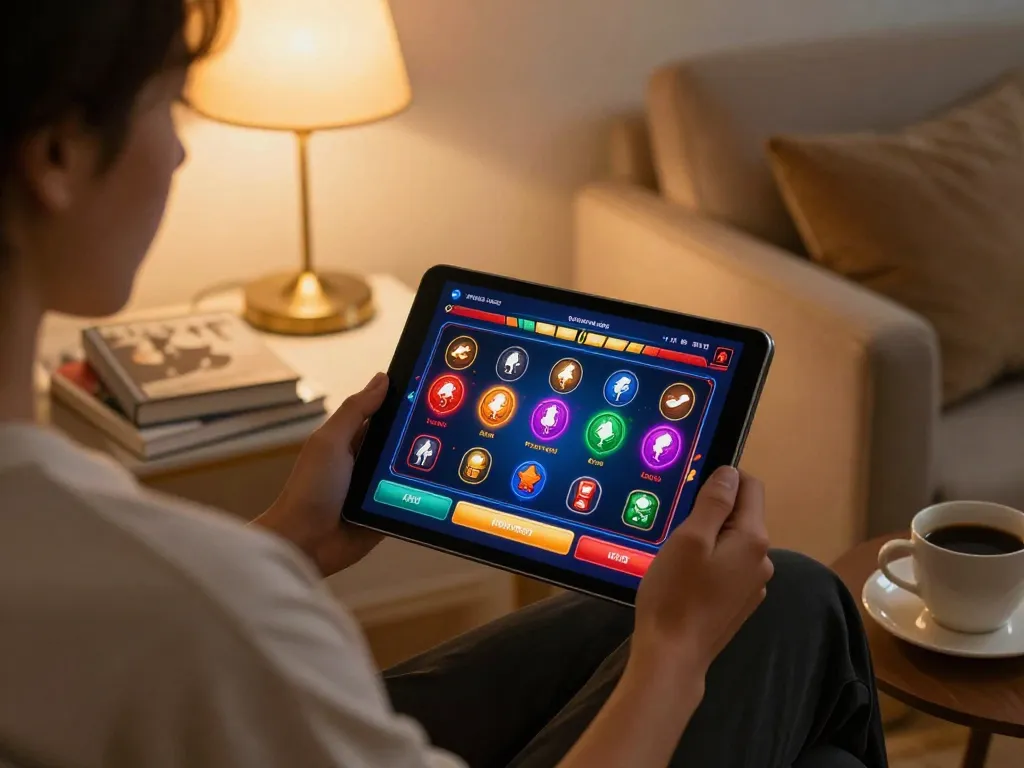 Engaging RR88 SELECT online gaming experience with a tablet, highlighting vibrant betting options.