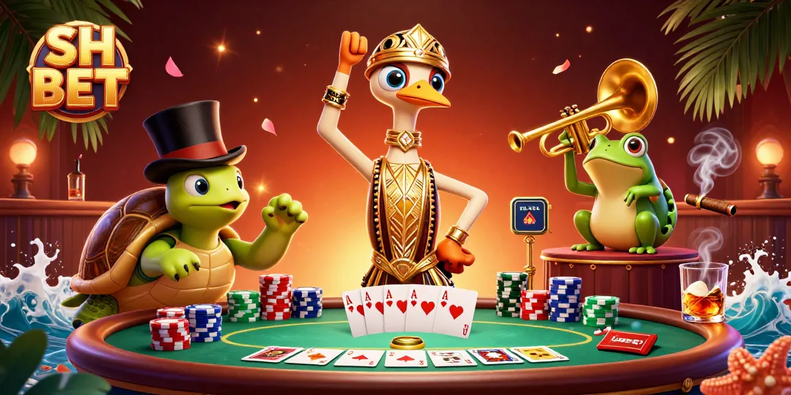 Engage with exciting games at SH BET Casino, featuring vibrant characters and a rich poker scene.
