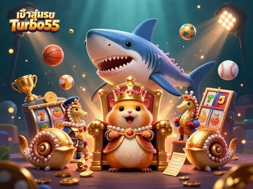 Experience the excitement of winning strategies with เข้าสู่ระบบ Turbo55 in this vibrant casino illustration.