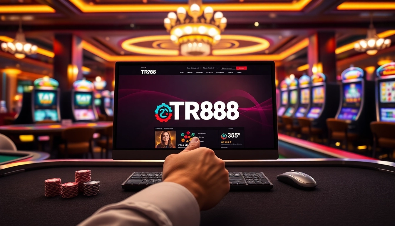 Engaging players at TR88 with an exciting online gambling interface including casino elements.