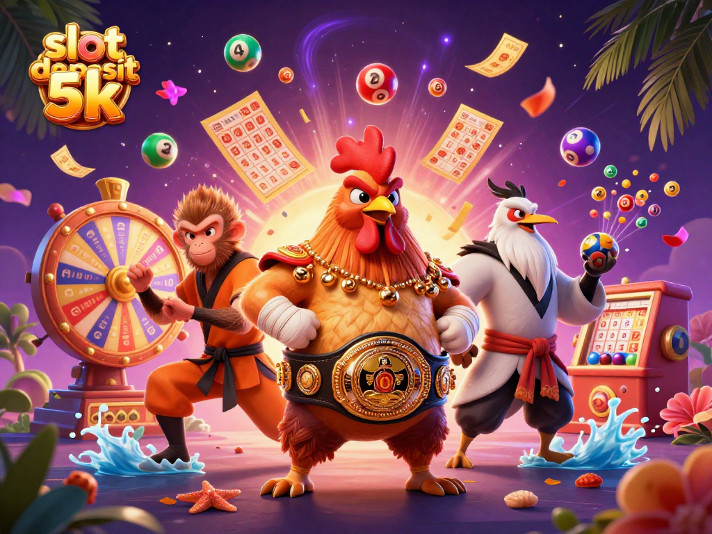 Engage in thrilling action with "slot deposit 5k" in a vibrant online gambling scene.