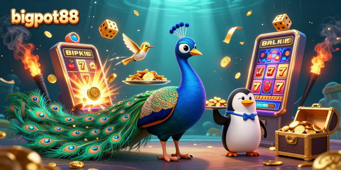 Experience excitement at bigpot88 with a dazzling jackpot explosion and vibrant casino elements.