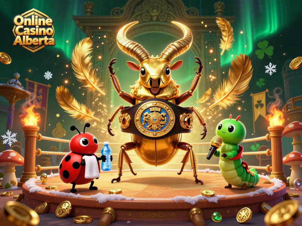 Experience thrilling gameplay at Online Casino Alberta with vibrant scenes of gambling excitement.