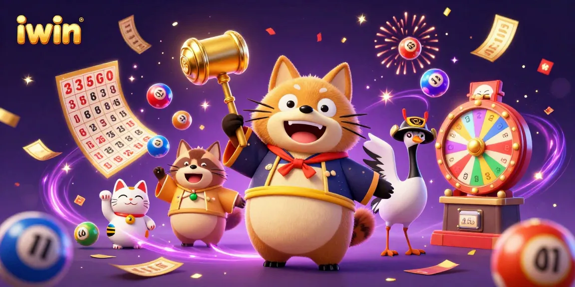 Join the fun at iwin with vibrant characters celebrating luck in a dynamic casino scene.