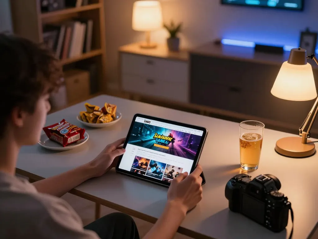 Discover 7meter Link Alternatif while engaging in online betting at a modern gaming setup.