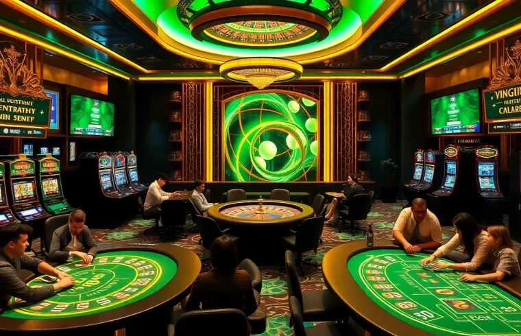 Experience high-stakes gaming at king88 đăng nhập with vibrant casino tables and players in action.