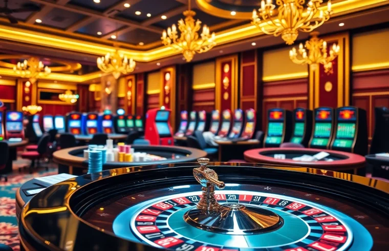 Cổng Game DEBET showcases vibrant roulette action and luxurious casino elements.