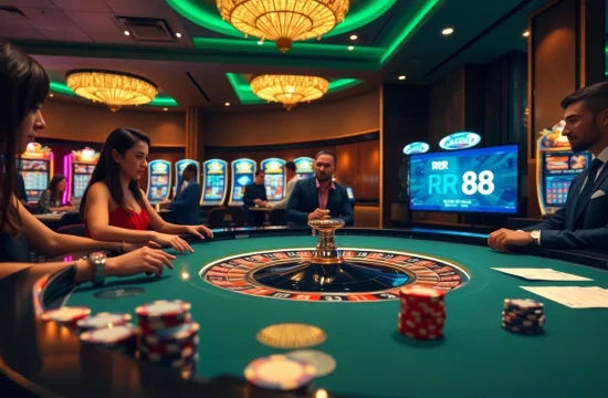 RR 88 players strategizing during an intense casino game experience.