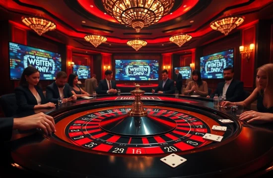 Engaging gamblers at a roulette table inspired by hidden wiki dark web visuals.