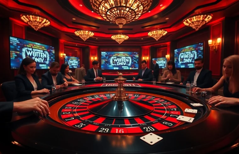 Engaging gamblers at a roulette table inspired by hidden wiki dark web visuals.