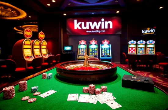 Experience thrilling gambling at https://kuwinblog.com/ with an exciting roulette table scene.
