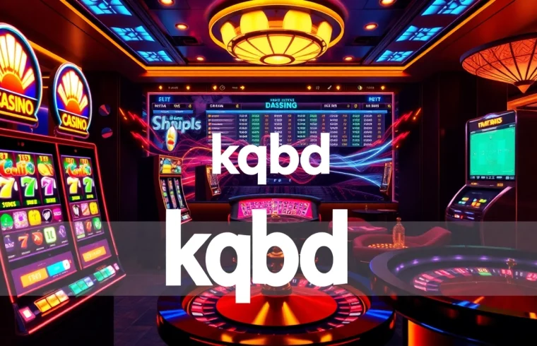 KQBD online casino showcasing vibrant slot machines and betting slips for thrilling gaming experiences.