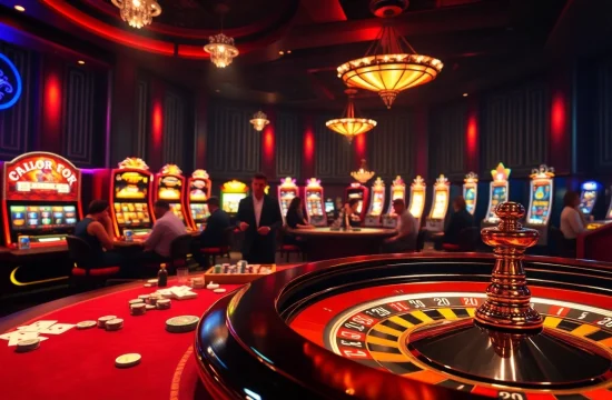 Exciting gaming atmosphere with Pragmatic Play showcasing thrilling casino action and vibrant slot machines.
