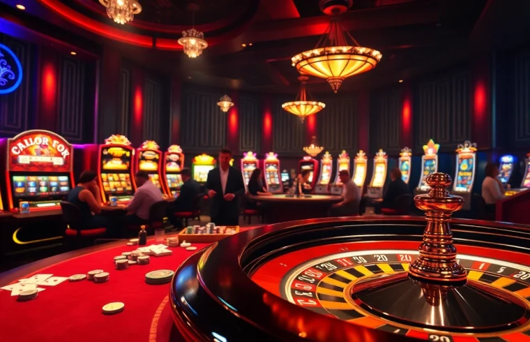 Exciting gaming atmosphere with Pragmatic Play showcasing thrilling casino action and vibrant slot machines.
