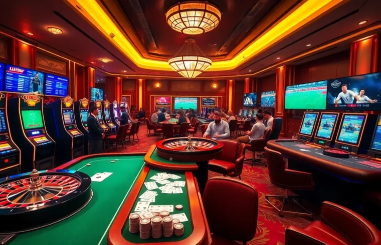 Engaging players at luxurious casino tables showcasing keonhacai5's thrilling betting experience.