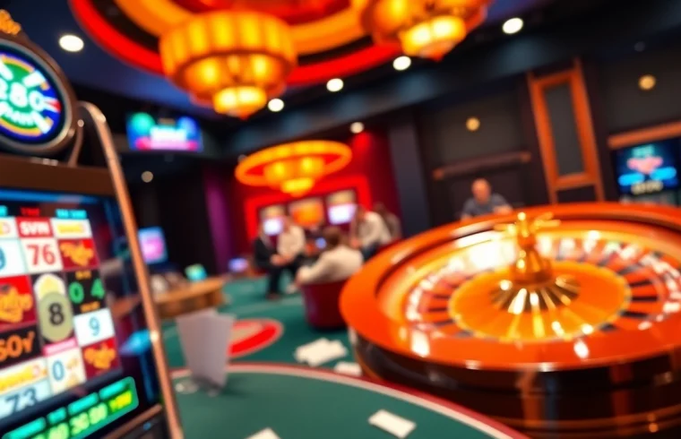 Experience the excitement of gambling with LEGO138 daftar, featuring winning slot machines and colorful chips.